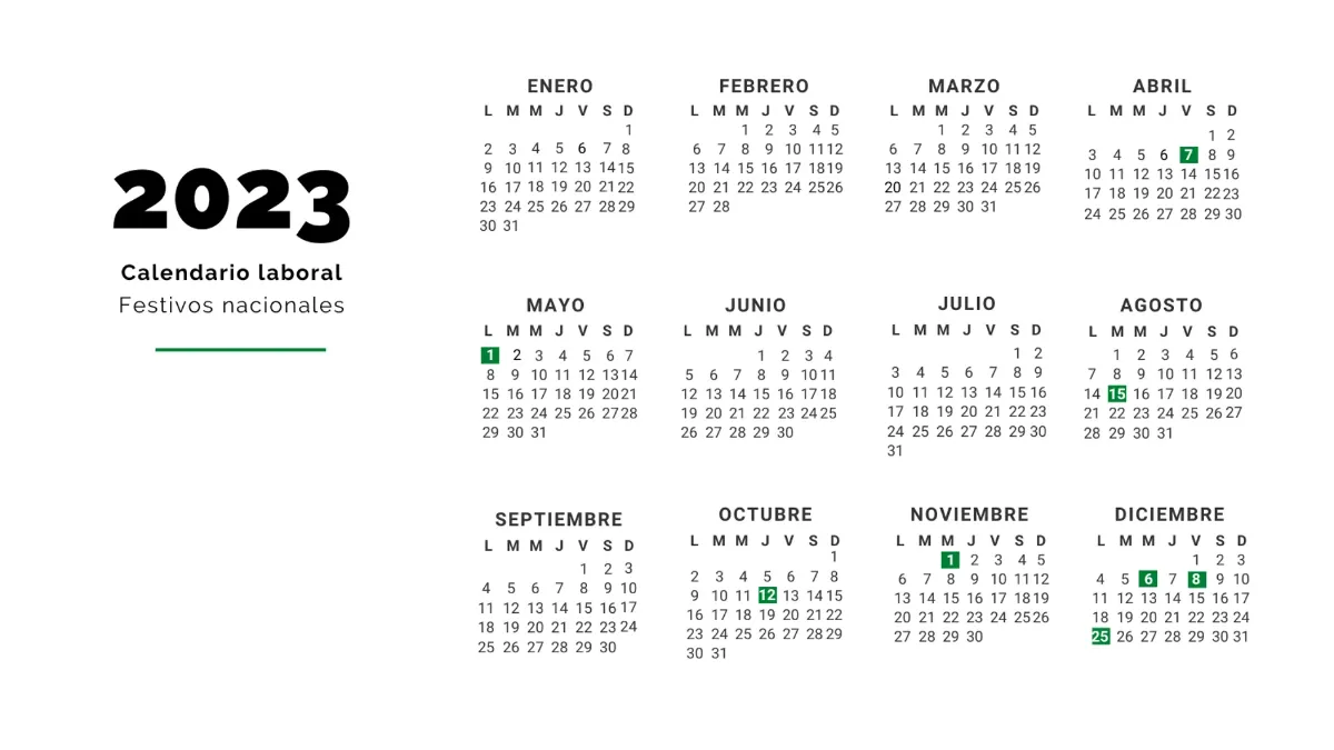 Calendario laboral 2023